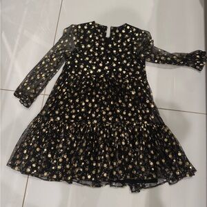 J. Crew Black and Gold Kids Formal Dress